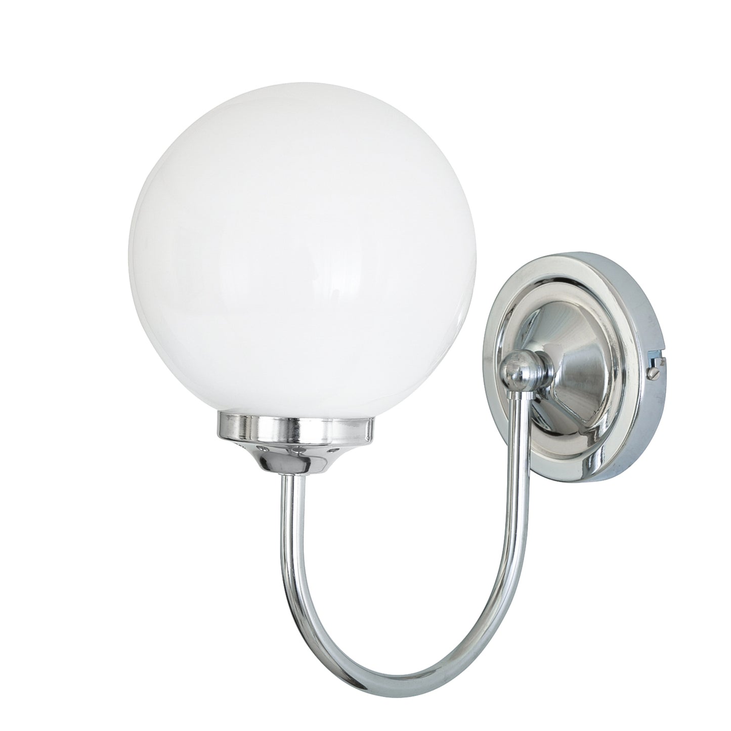 Bragan Traditional Opal Glass Globe Wall Light