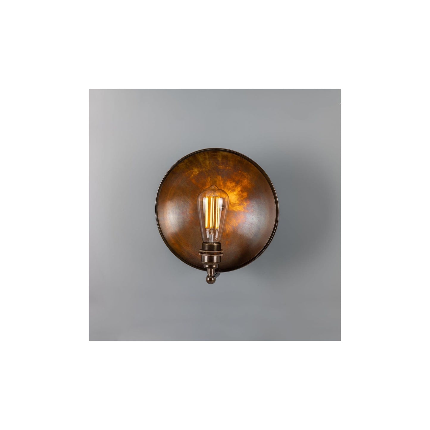 Chulainn 25cm Industrial Brass Dish Wall Light