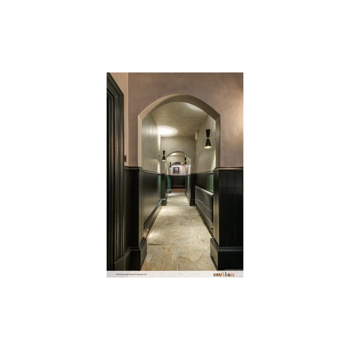 Cairo Mid-Century Double Cone Wall Light