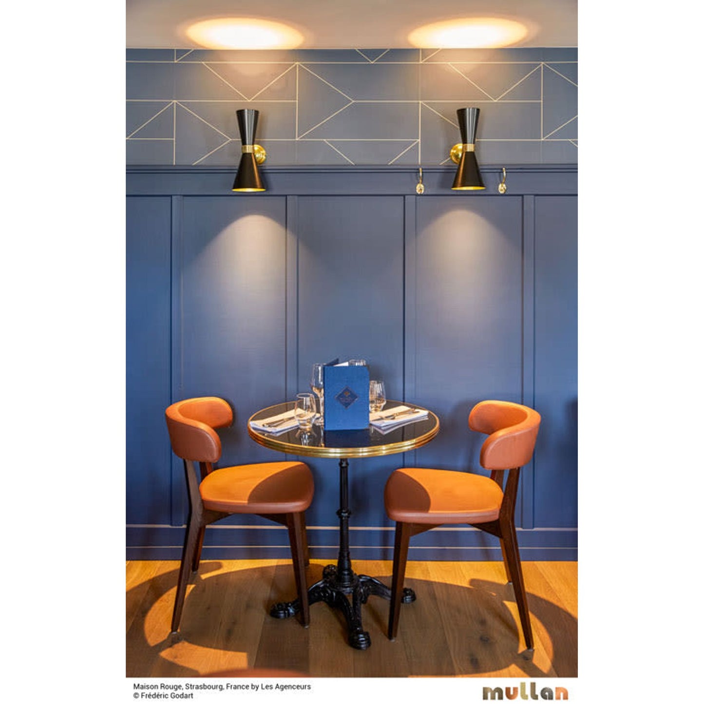 Cairo Mid-Century Double Cone Wall Light