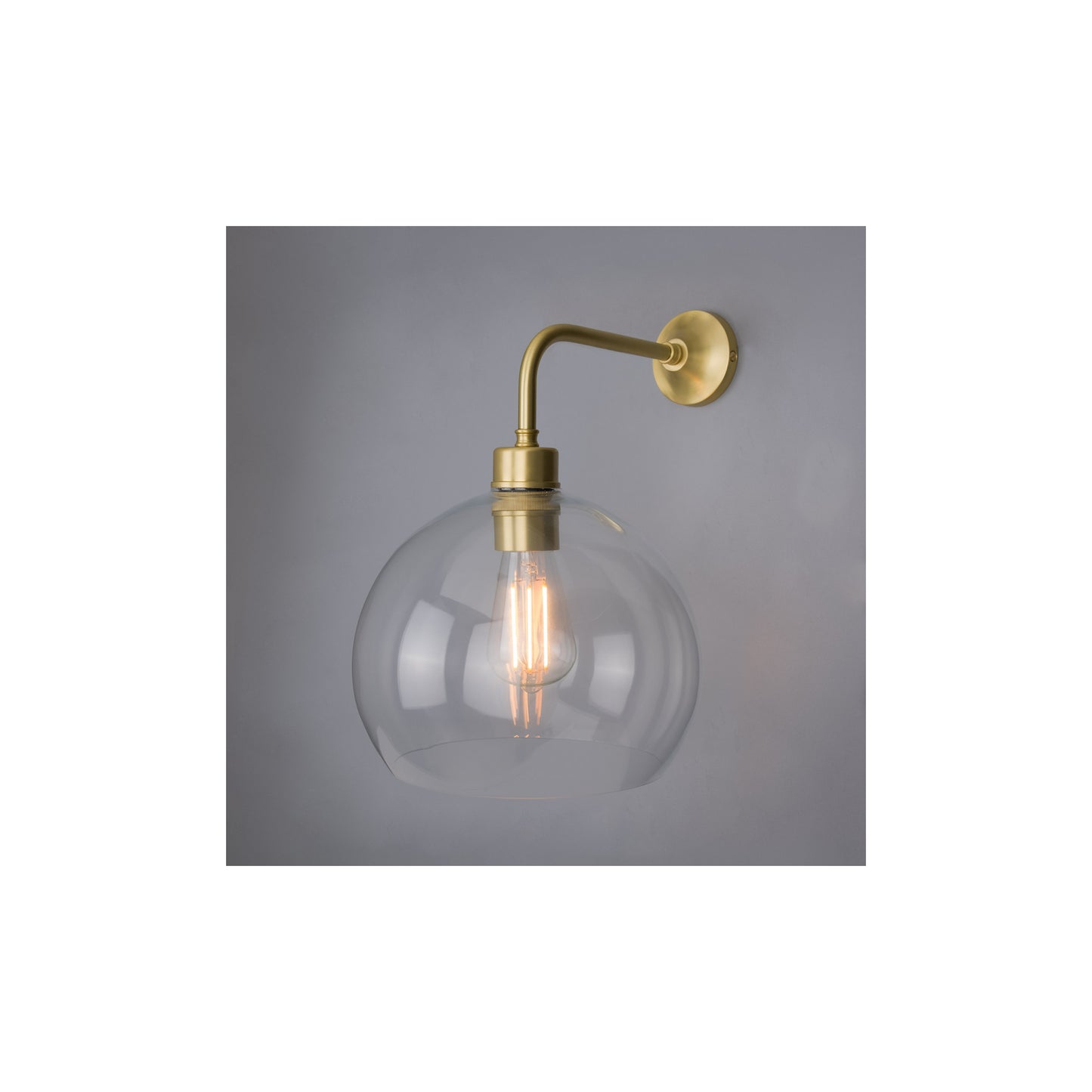 Eden 25cm Clear Open Glass Globe Wall Light