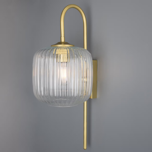 Astoria Reeded Glass Wall Light