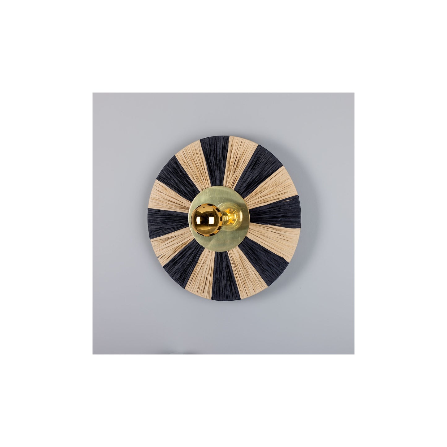 Vernon Raffia Striped Wall Light
