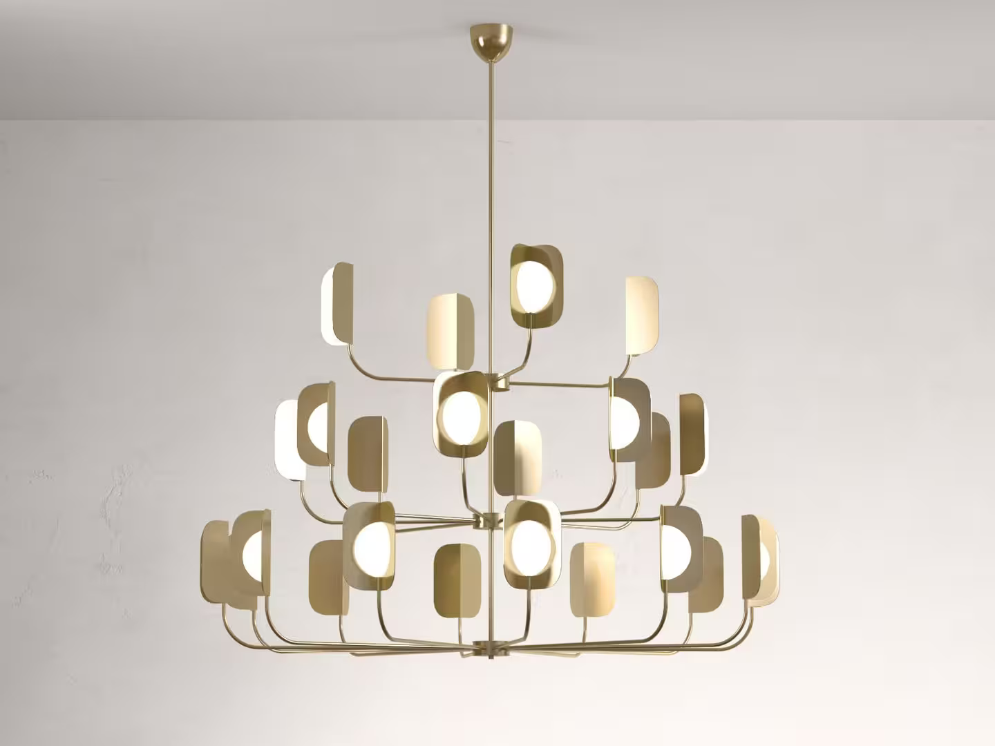 Leaf 24-Light Metal Chandelier