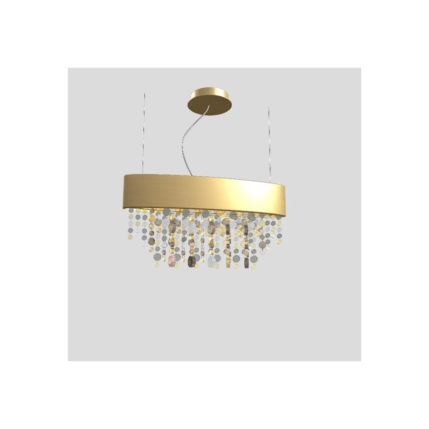 Ola S2 OV 50 Oval E27 Pendant with Colored Glass