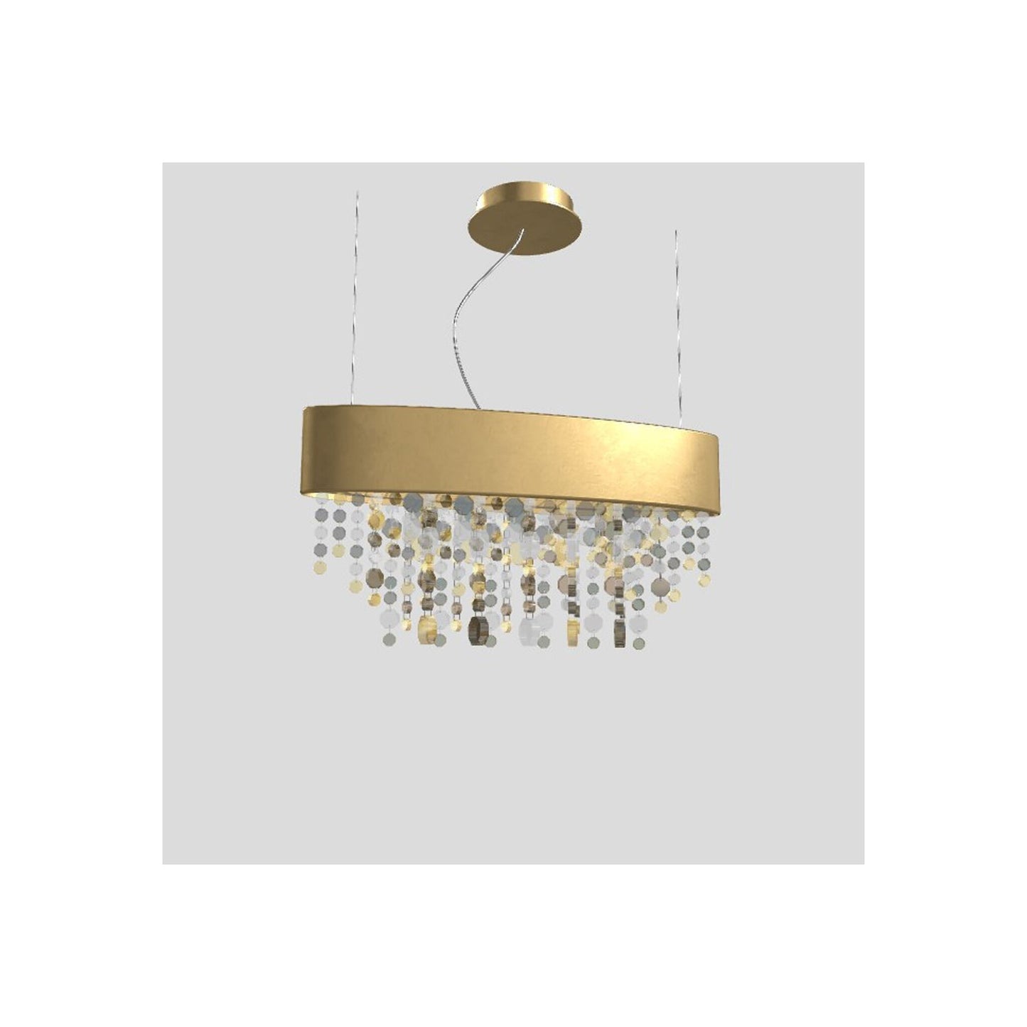 Ola S2 OV 50 Oval E27 Pendant with Colored Glass