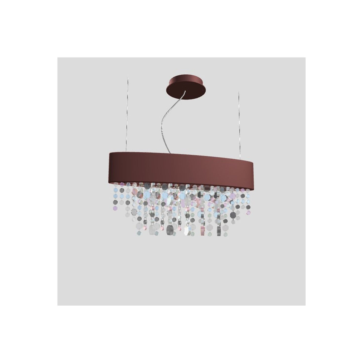 Ola S2 OV 50 Oval E27 Pendant with Colored Glass