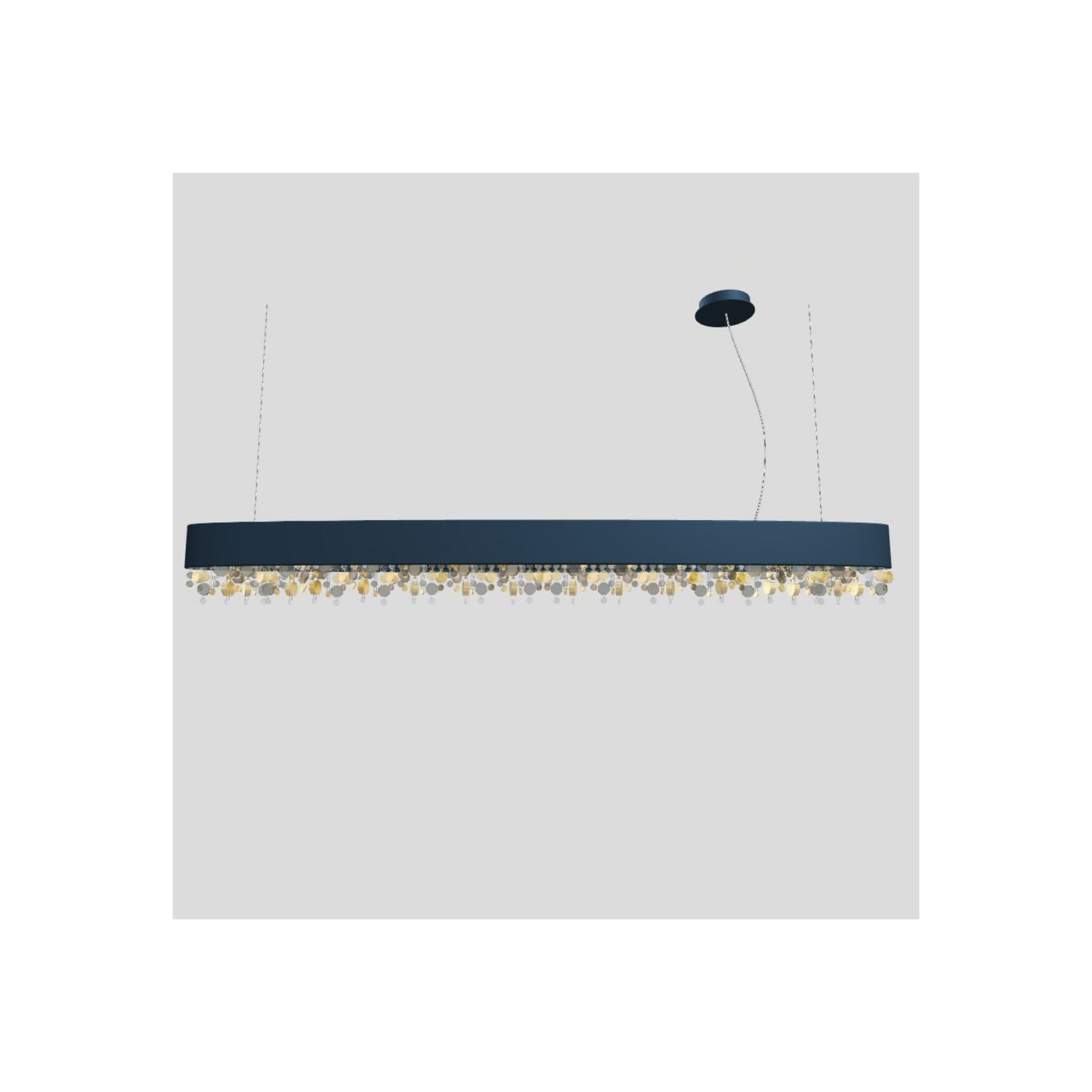 Ola S6 OV 160 Oval LED Pendant with Colored Glass