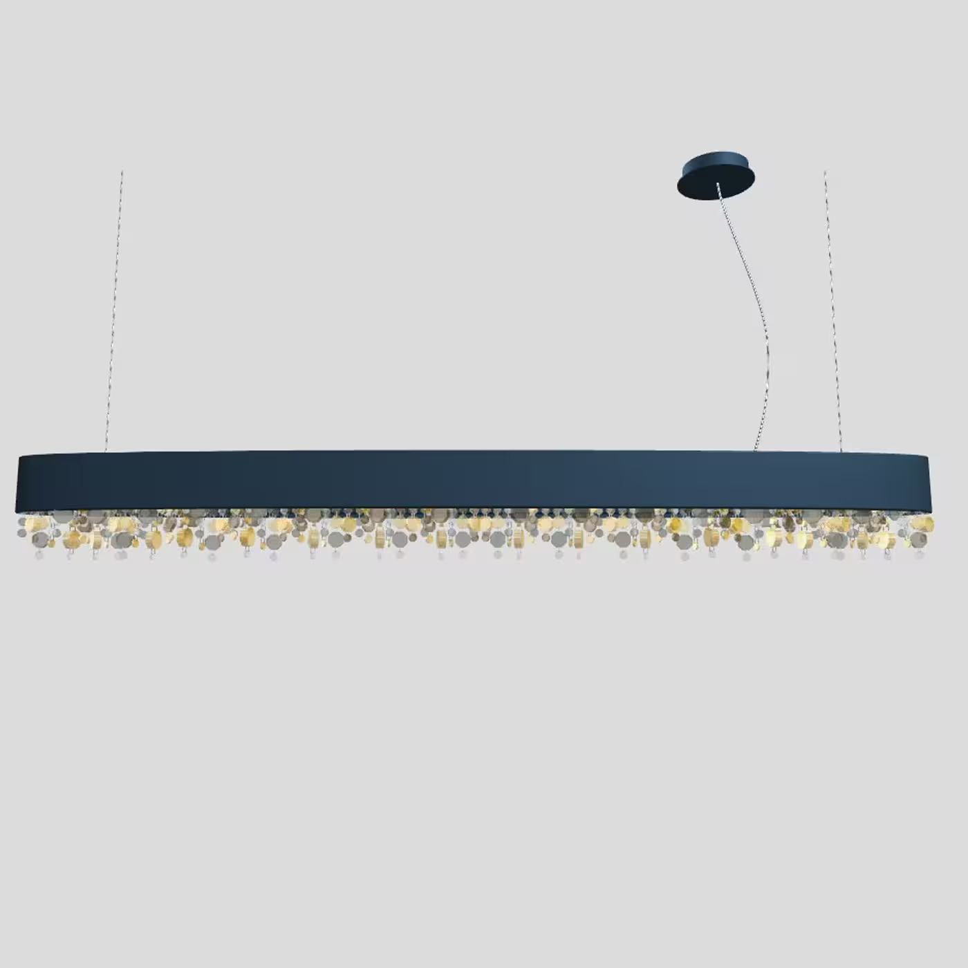 Ola S6 OV 160 Oval E14 Pendant with Colored Glass