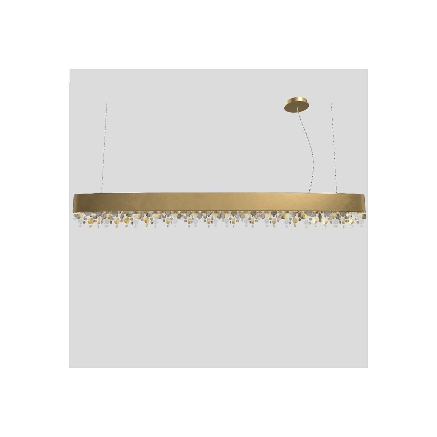 Ola S6 OV 160 Oval LED Pendant with Colored Glass