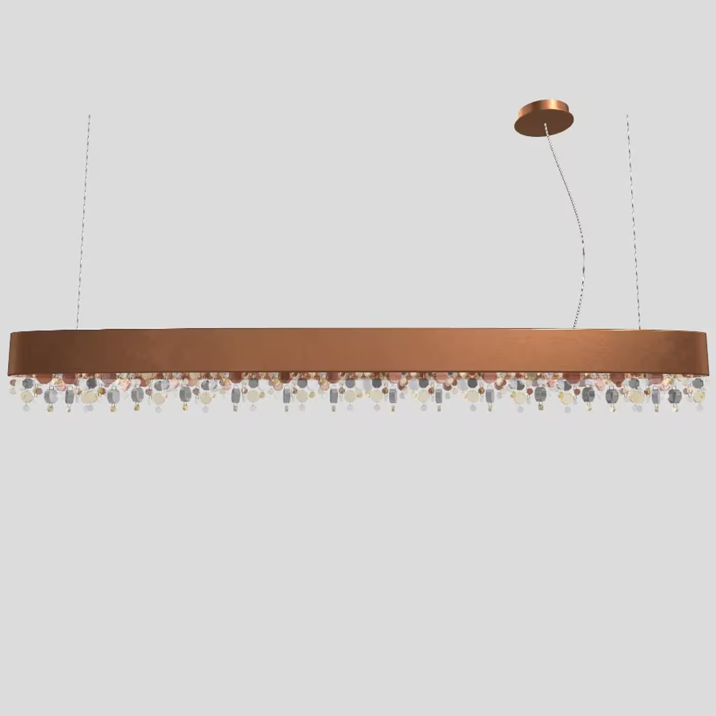 Ola S6 OV 160 Oval E14 Pendant with Colored Glass