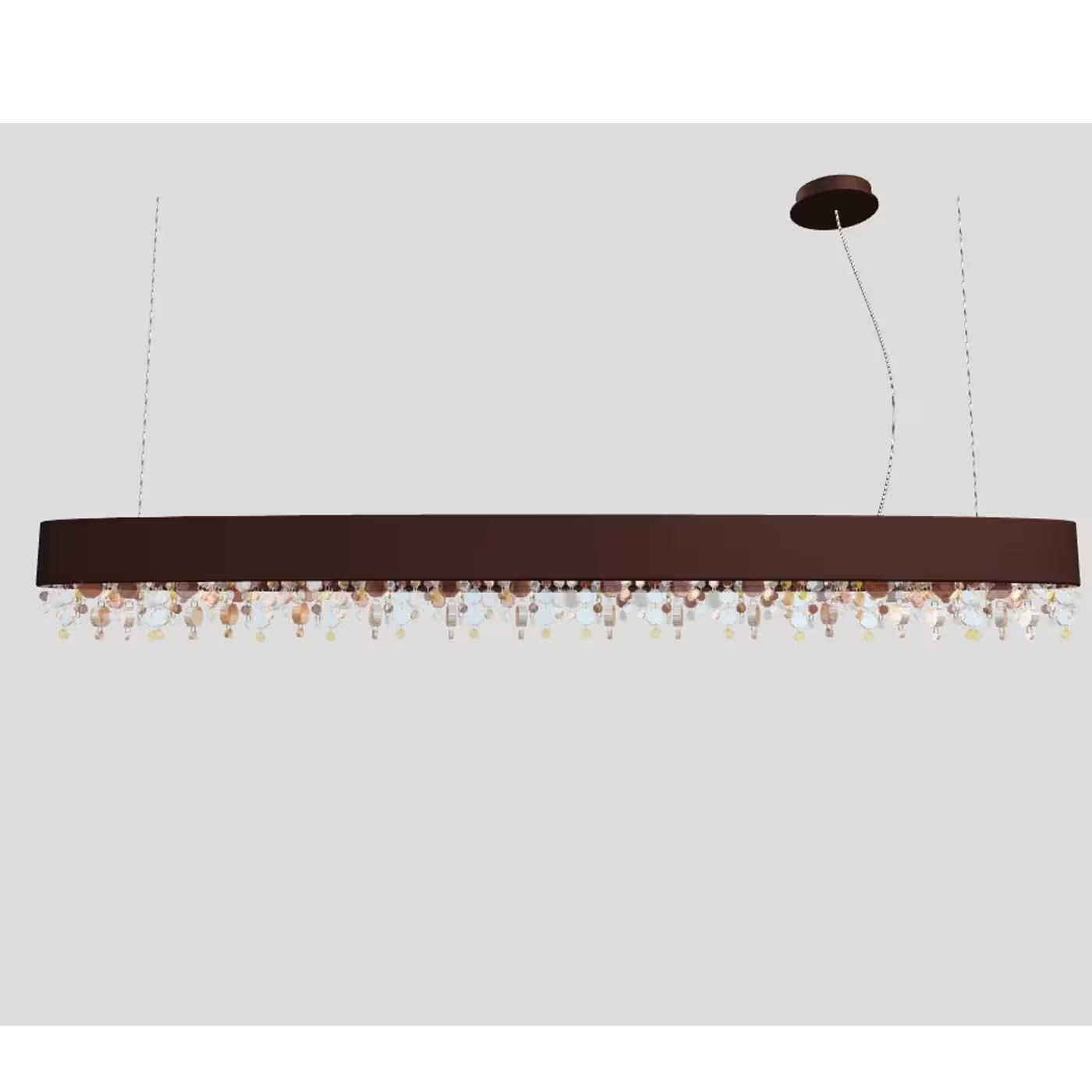 Ola S6 OV 160 Oval E14 Pendant with Colored Glass