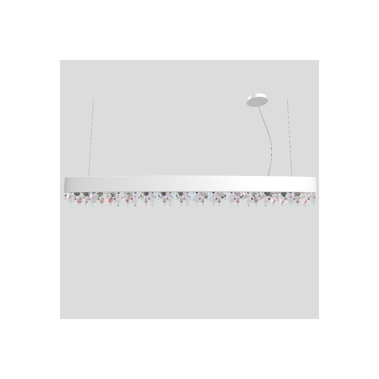 Ola S6 OV 160 Oval LED Pendant with Colored Glass