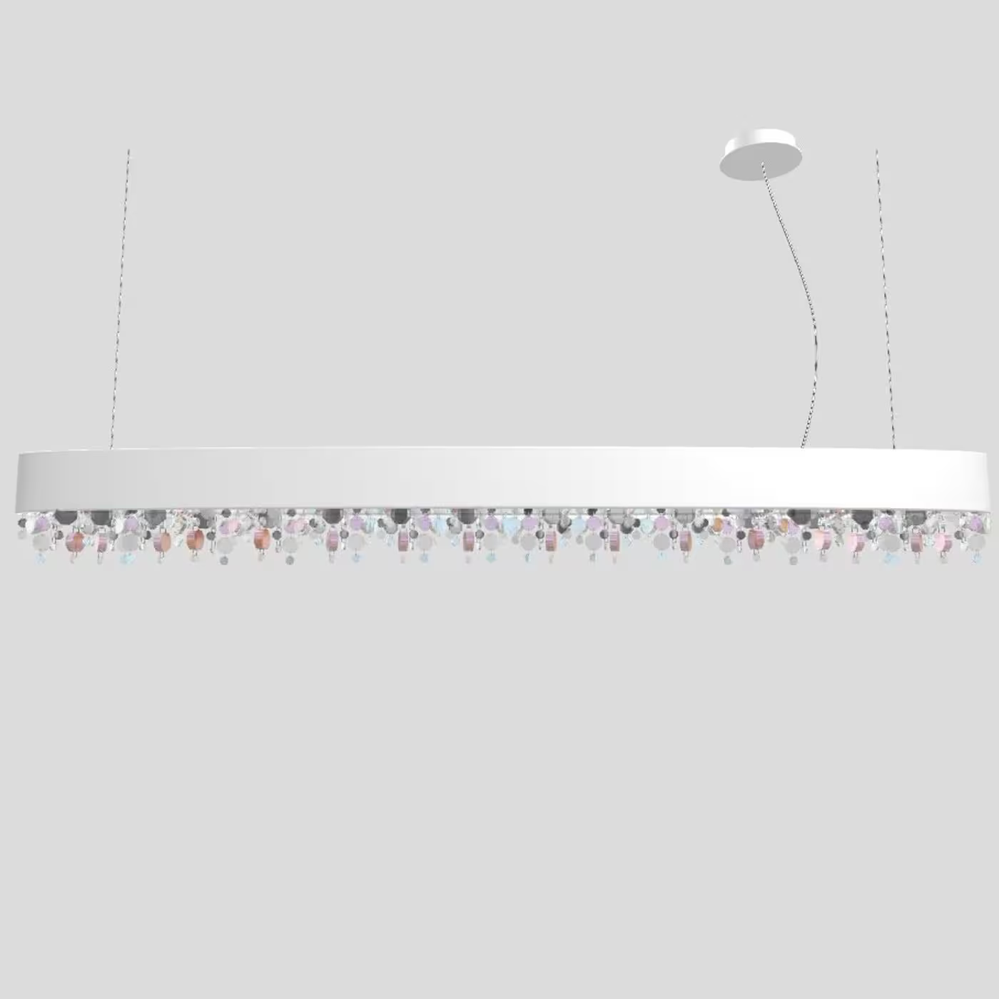 Ola S6 OV 160 Oval E14 Pendant with Colored Glass