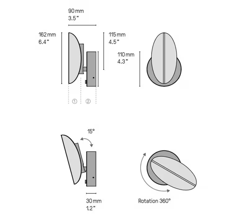 Pirouette V2 Reading Wall Light