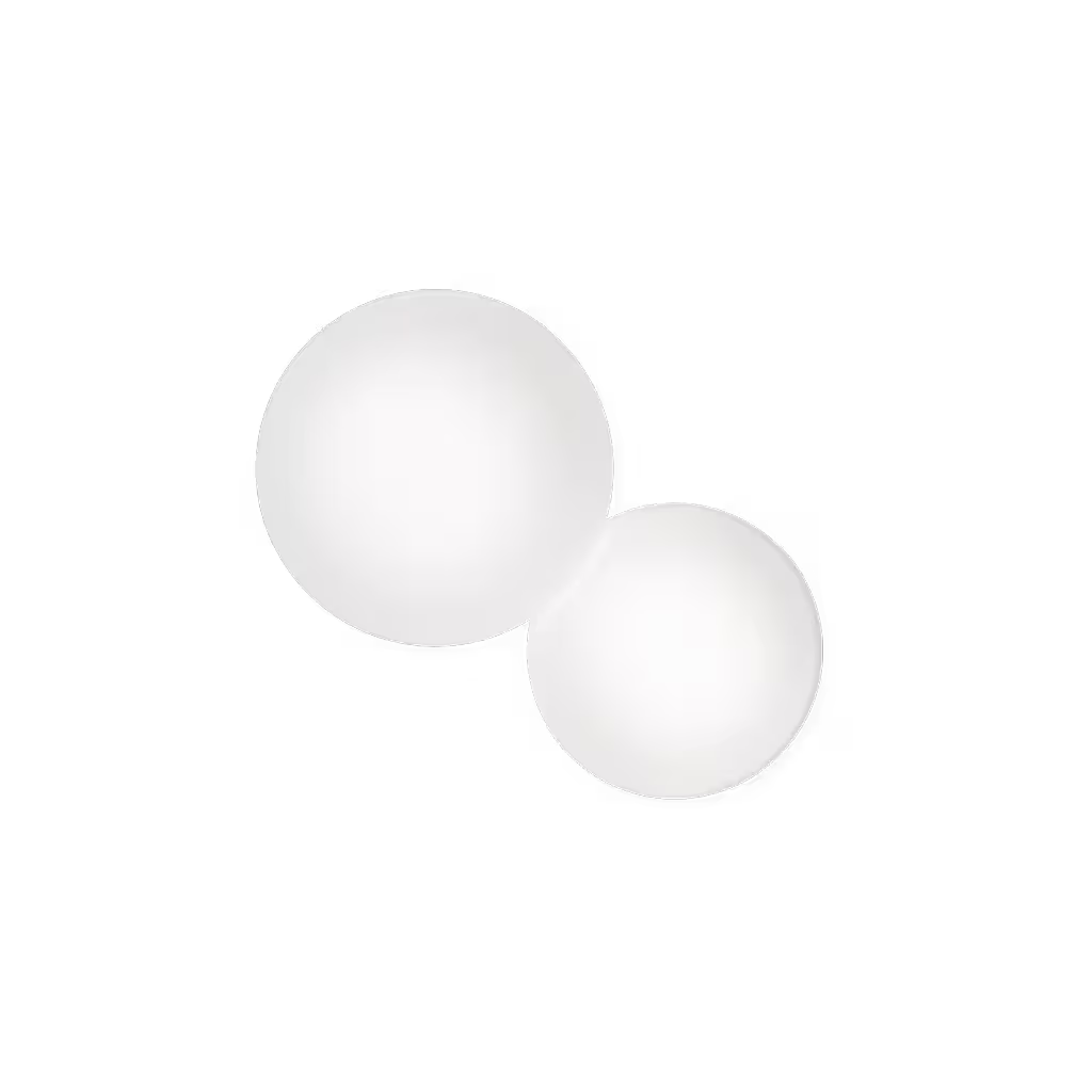 Puck Wall or Ceiling Double Light White