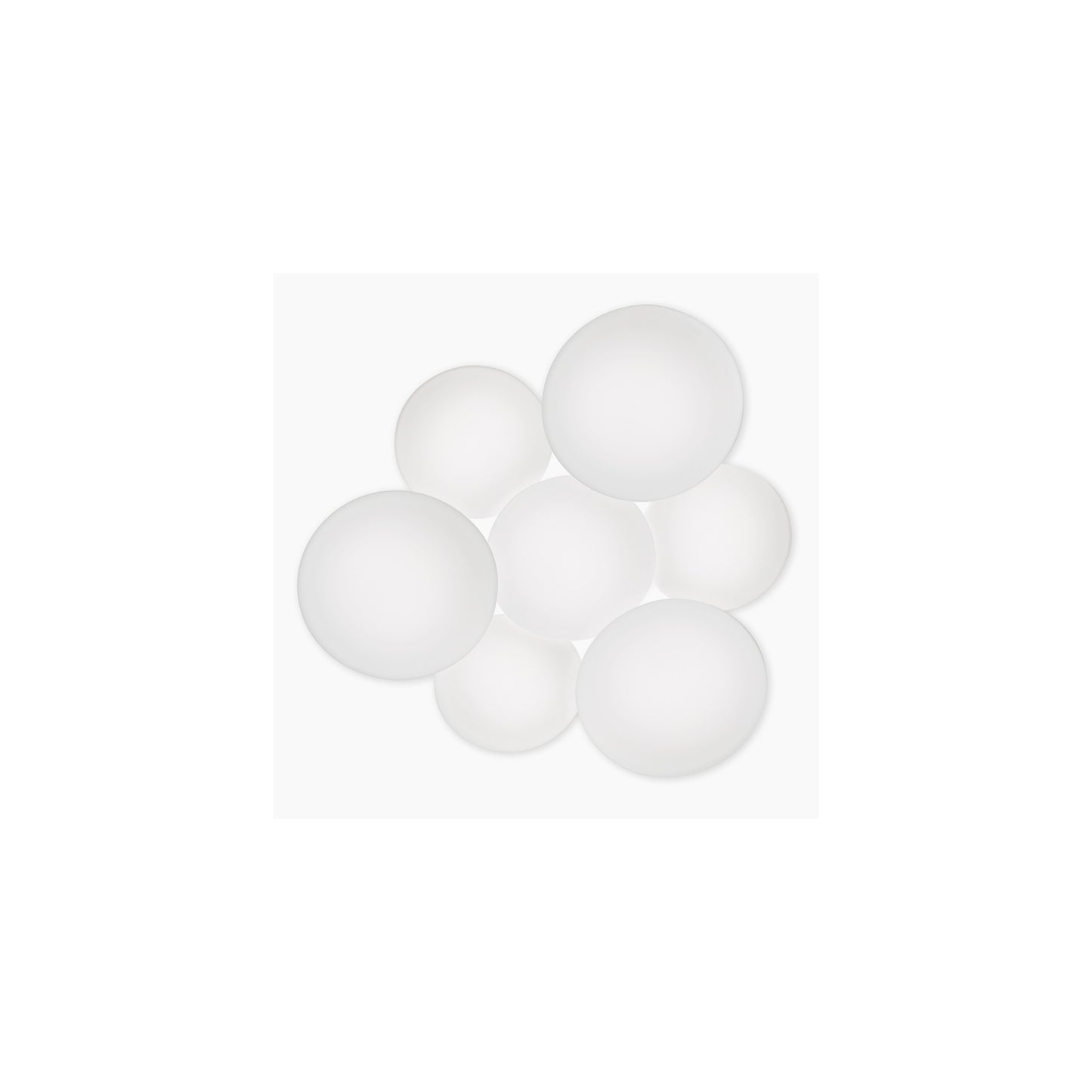 Puck LED Wall or Ceiling Light with Blown Glass White