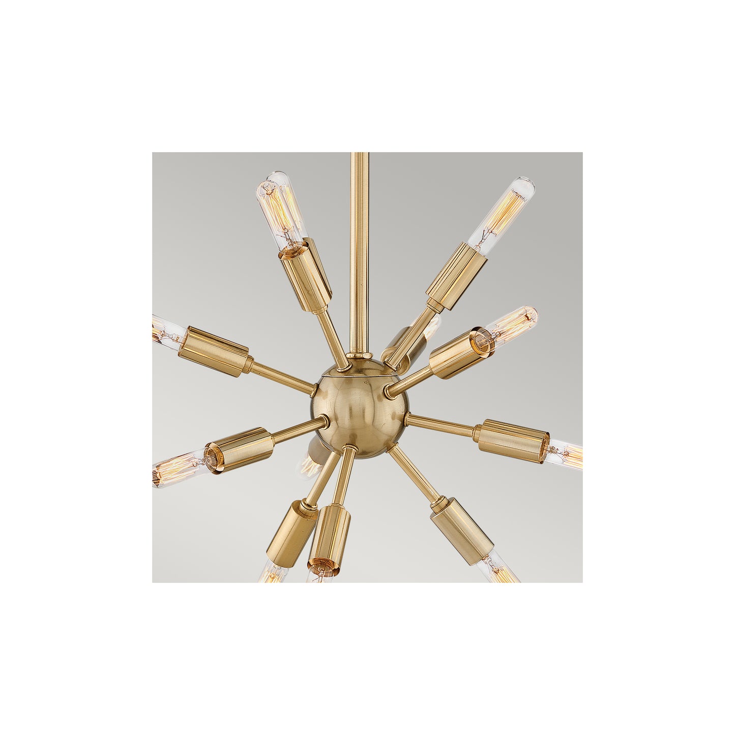 Aros 12-Light Pendant in Black & Warm Brass