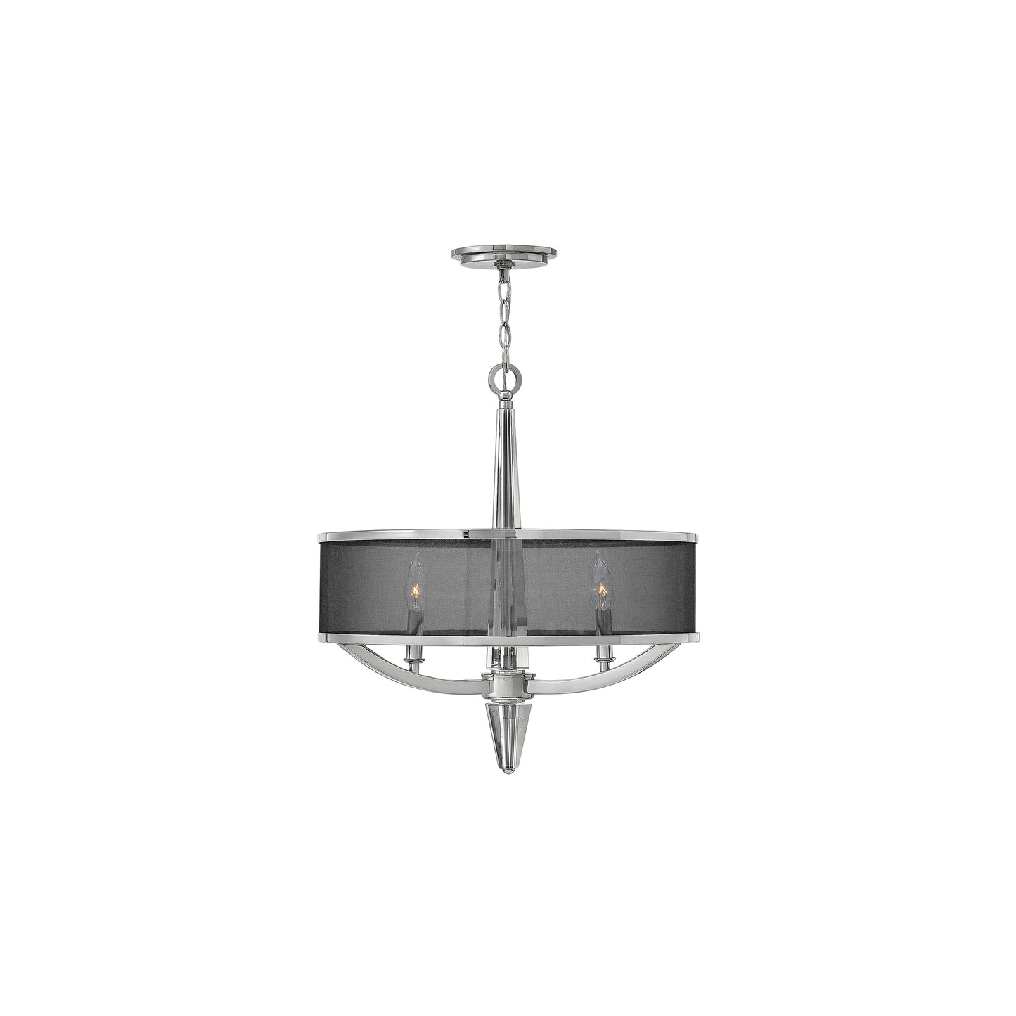 Ascher 3-Light Pendant in Polished Nickel
