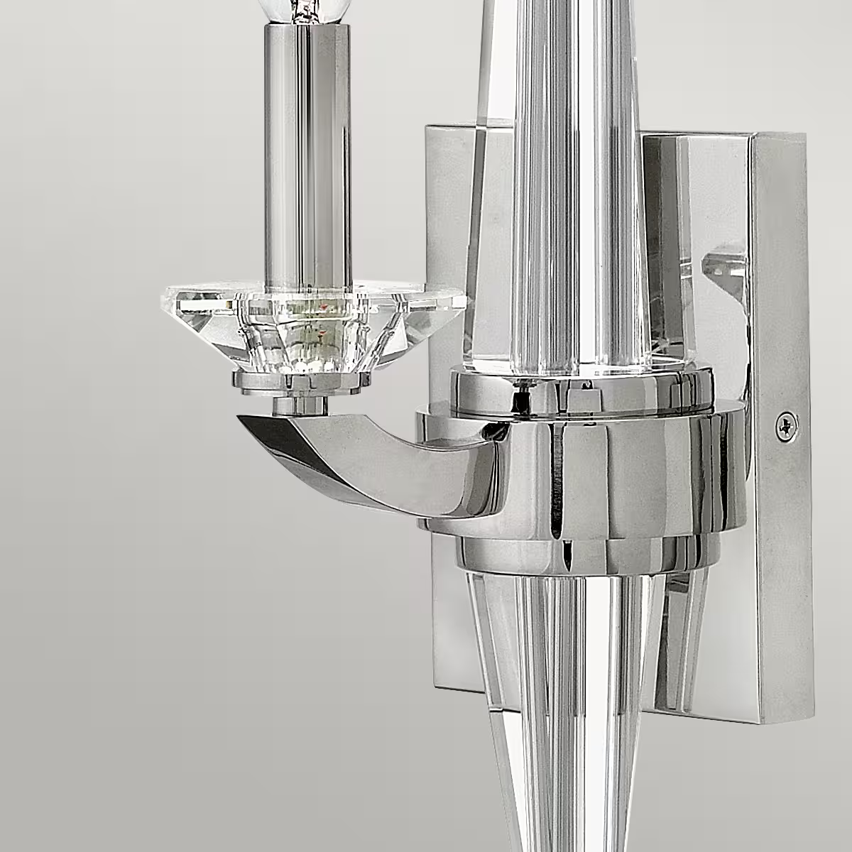 Ascher 1-Light Wall Light in Polished Nickel