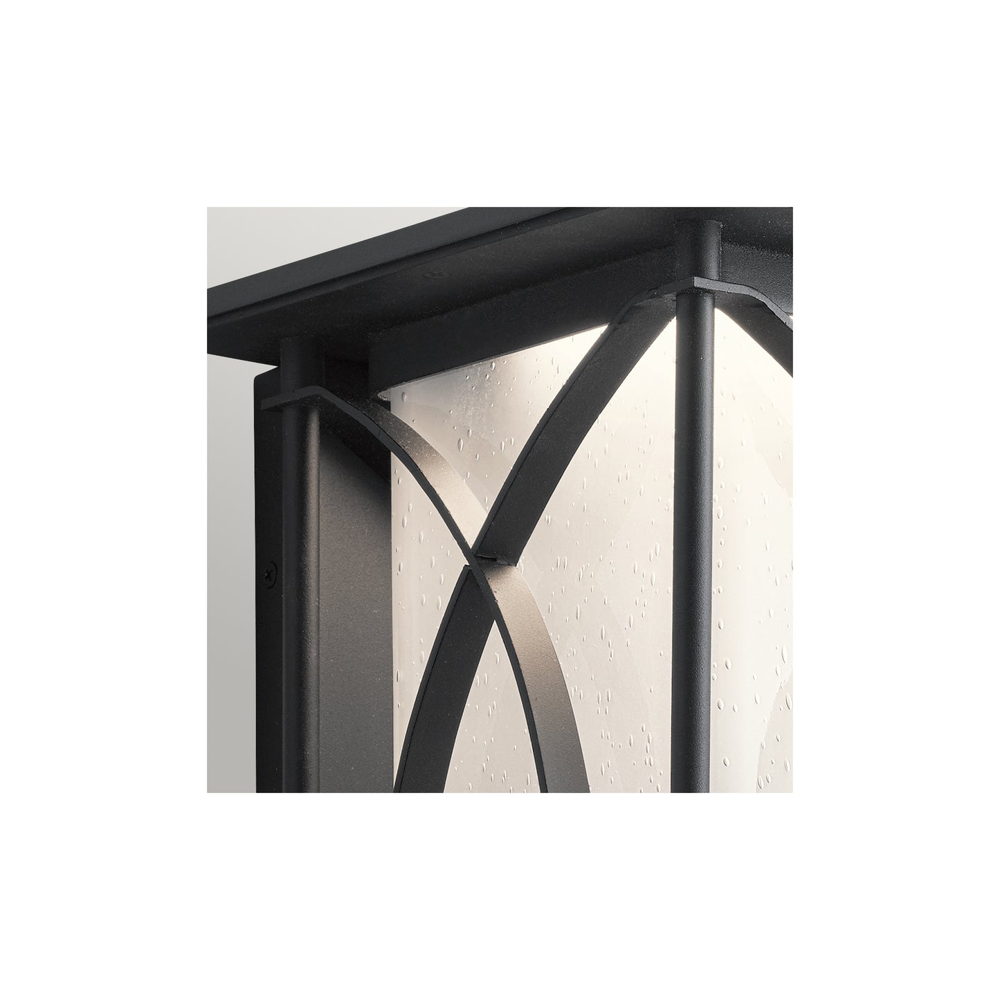 Ashbern 1-Light Wall Lantern in Textured Black