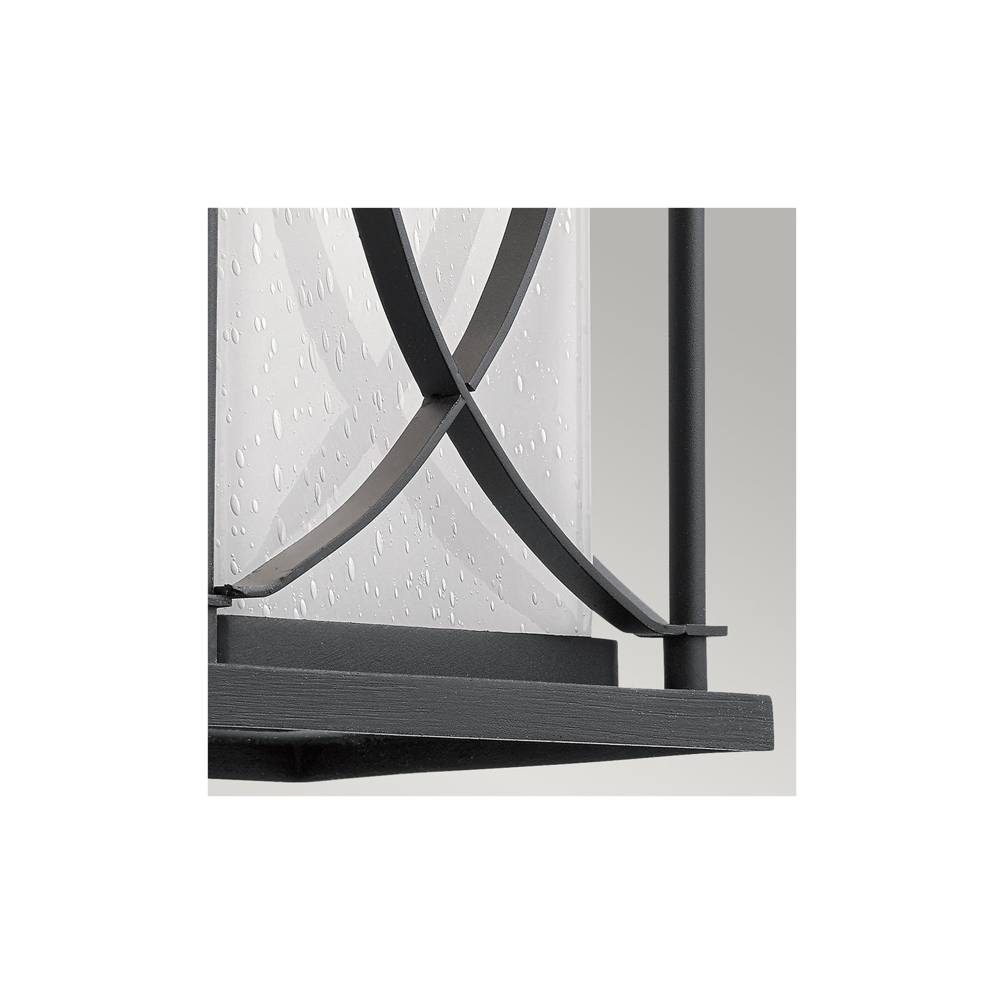 Ashbern 1-Light Wall Lantern in Textured Black