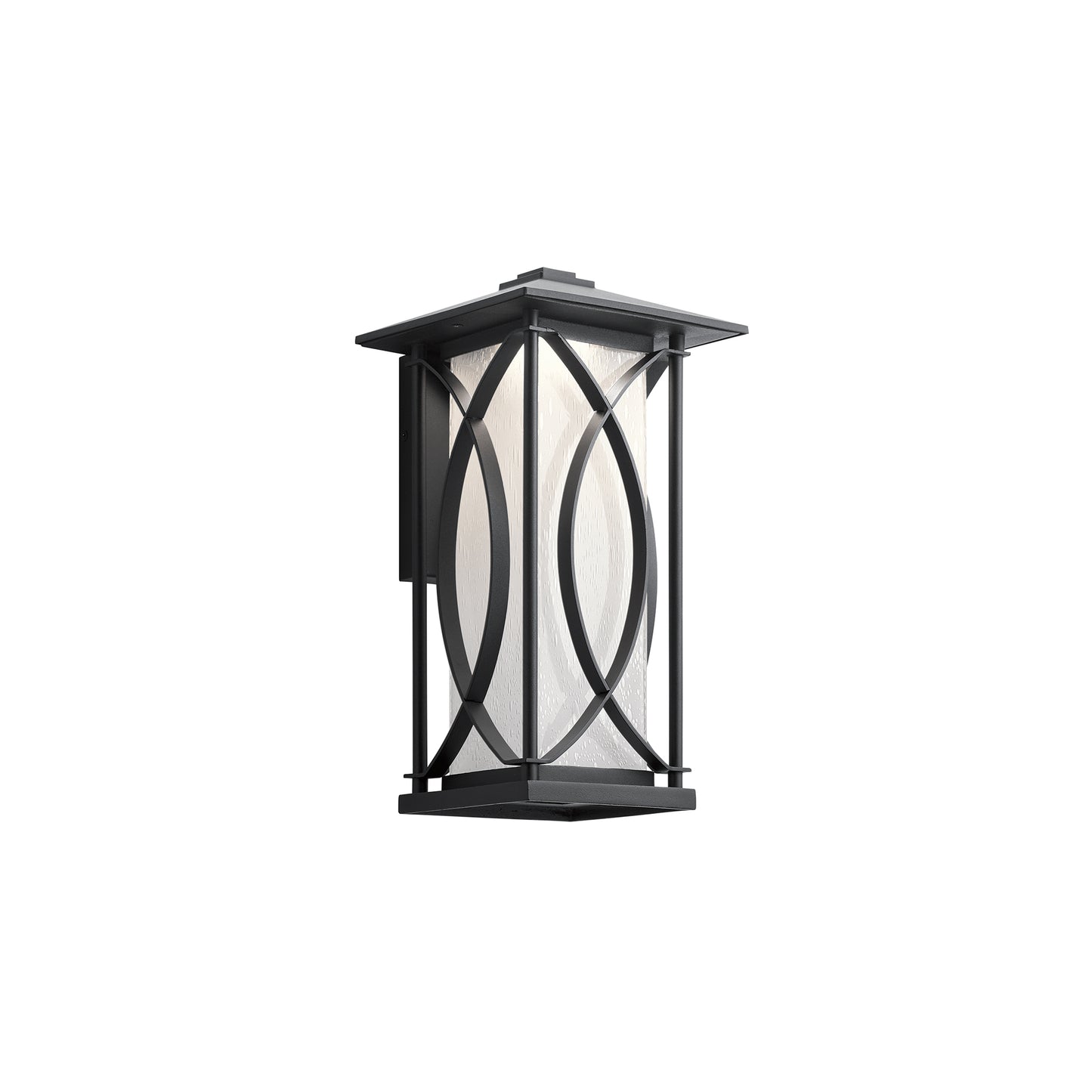Ashbern 1-Light Wall Lantern in Textured Black