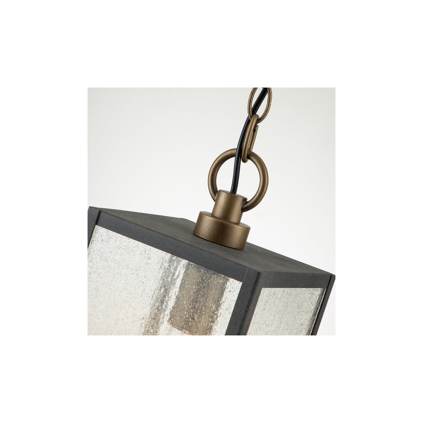 Lahden 1-Light Chain Lantern in Weathered Zinc