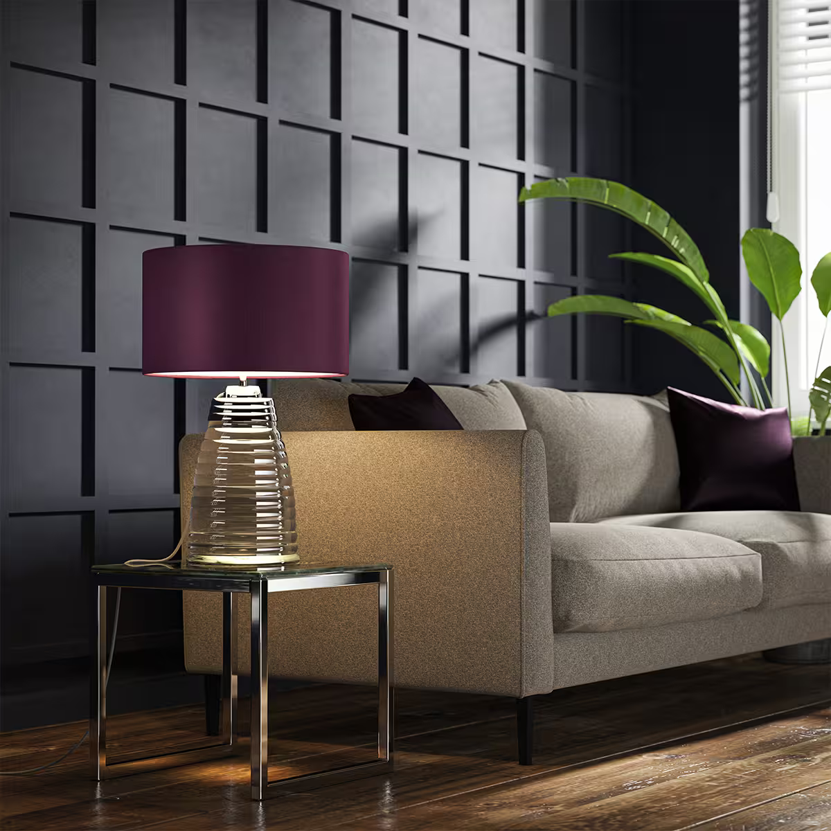 Milne Table Lamp in Polished Nickel