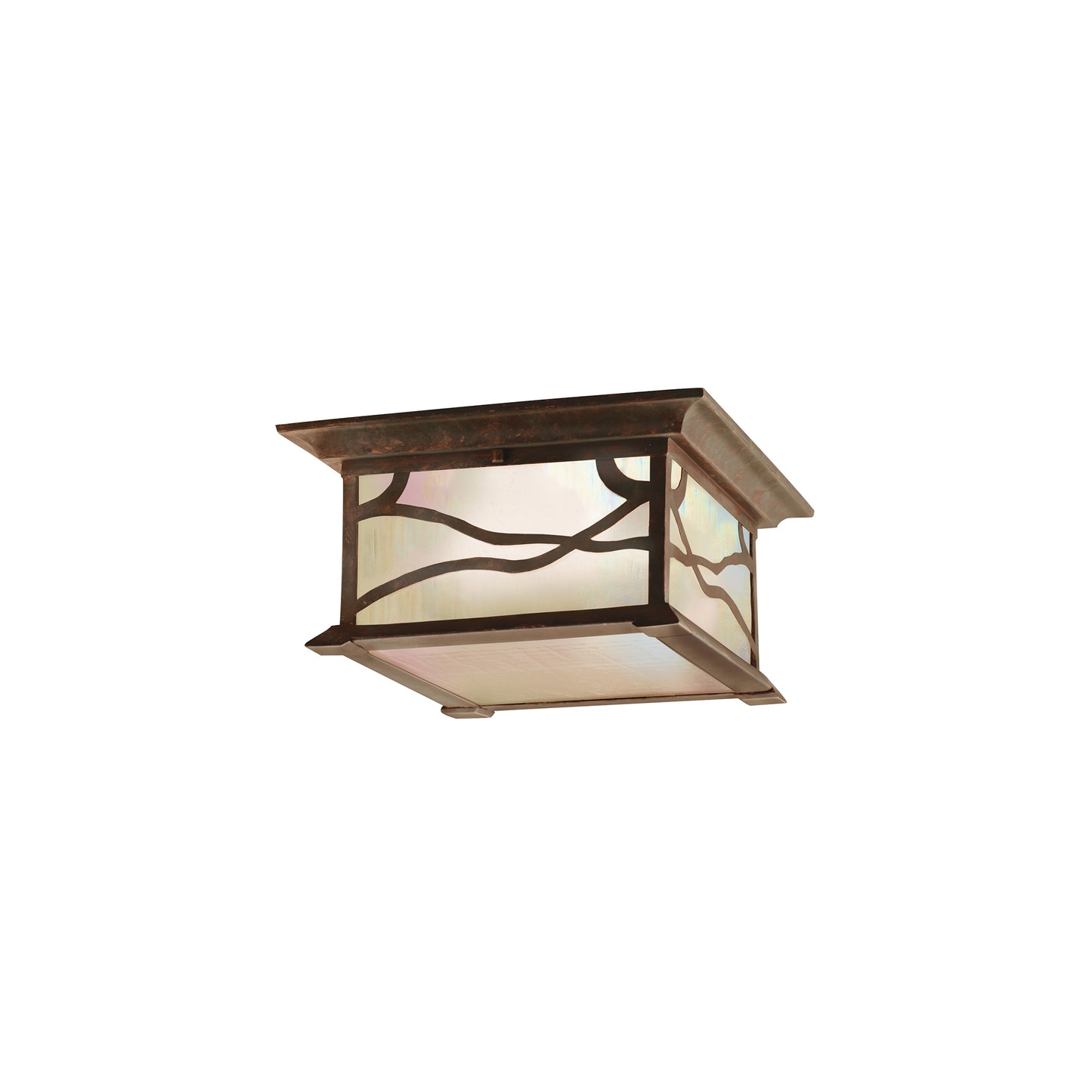 Morris 2-Light Flush Mount in Distressed Copper