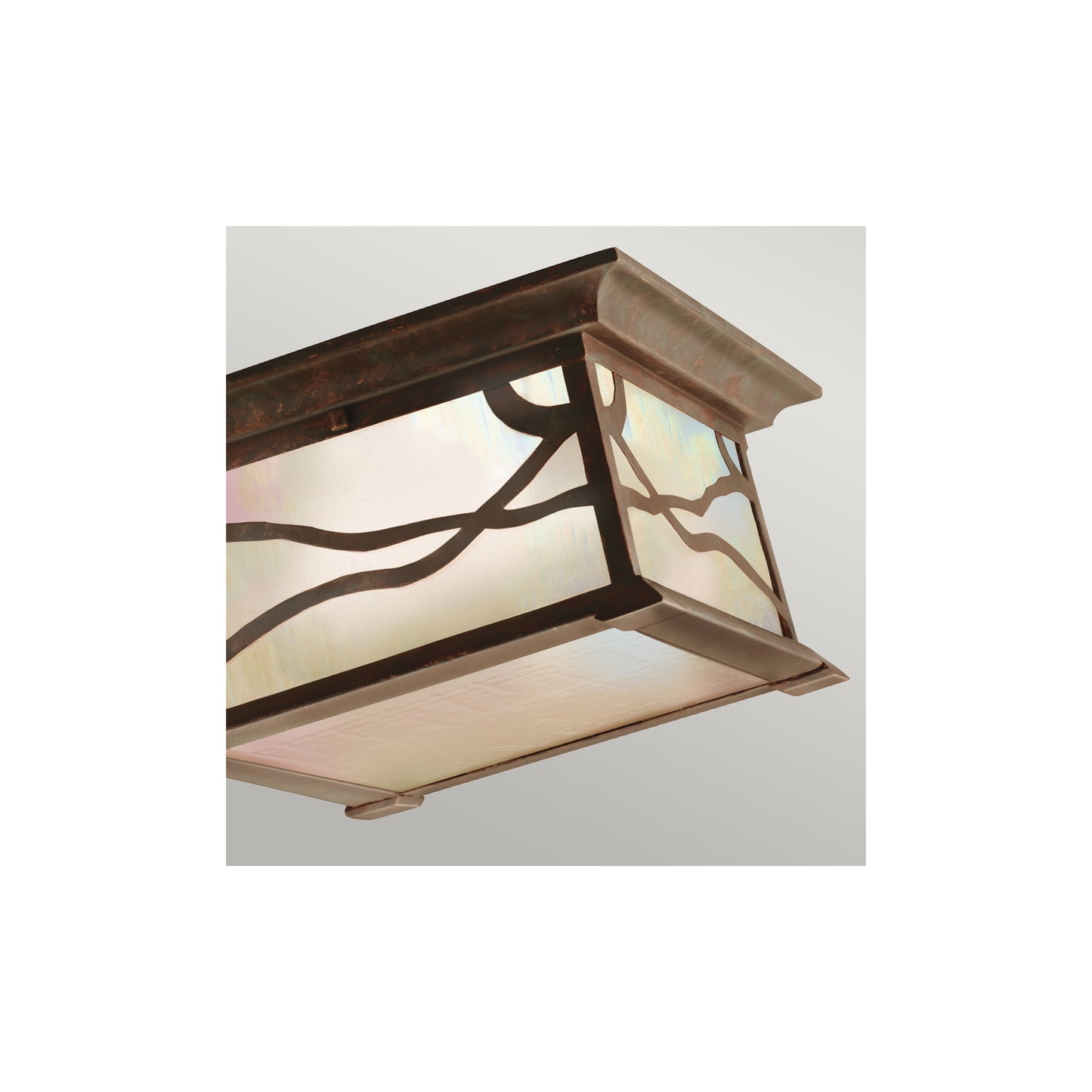 Morris 2-Light Flush Mount in Distressed Copper
