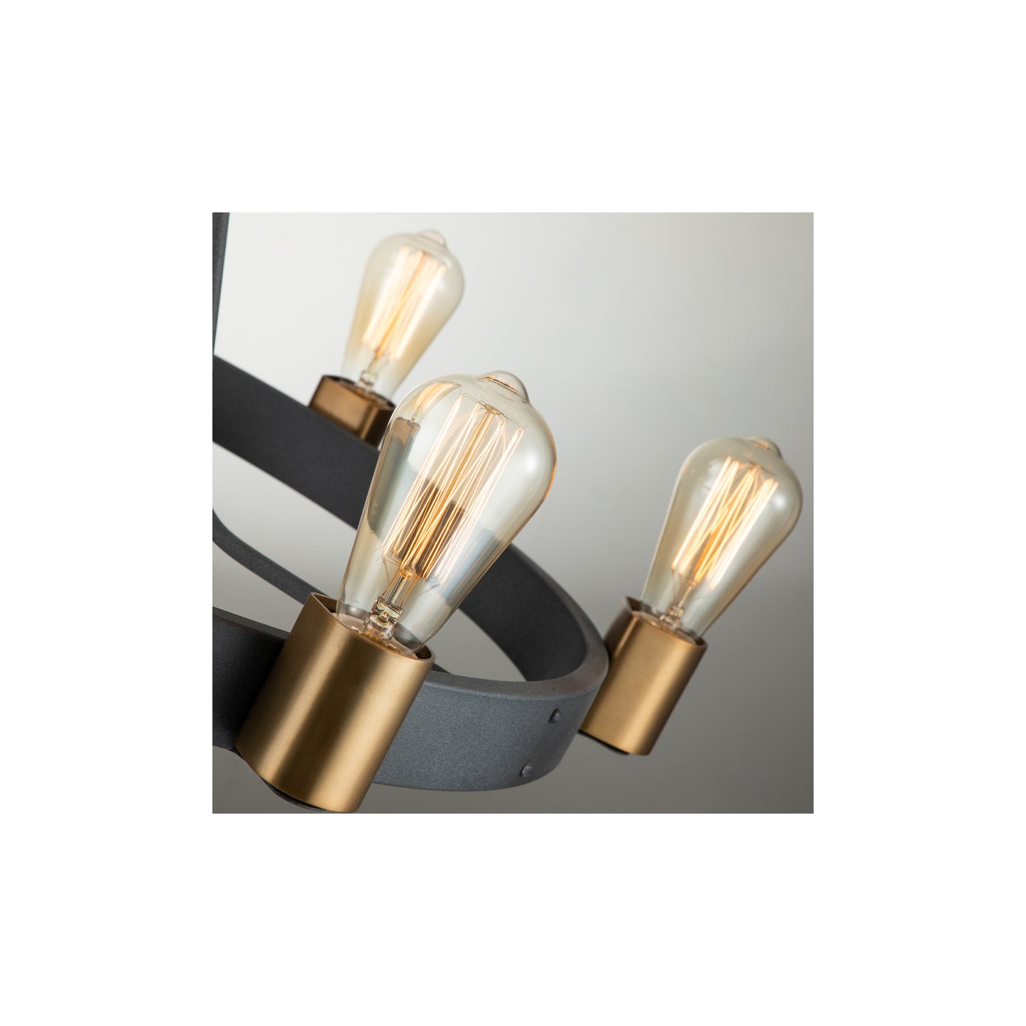 Silas 6-Light Pendant in Aged Zinc & Heritage Brass