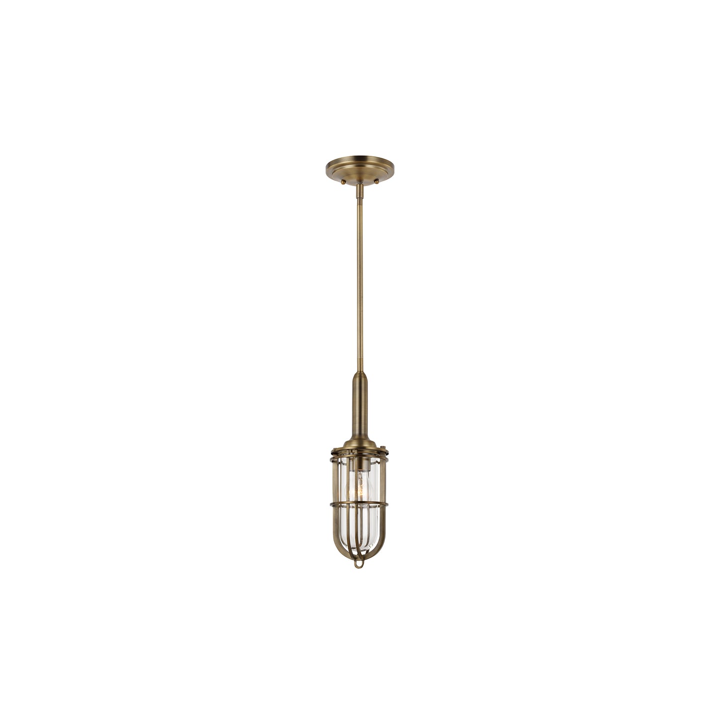Urban Restoration 1-Light Pendant in Dark Antique Brass