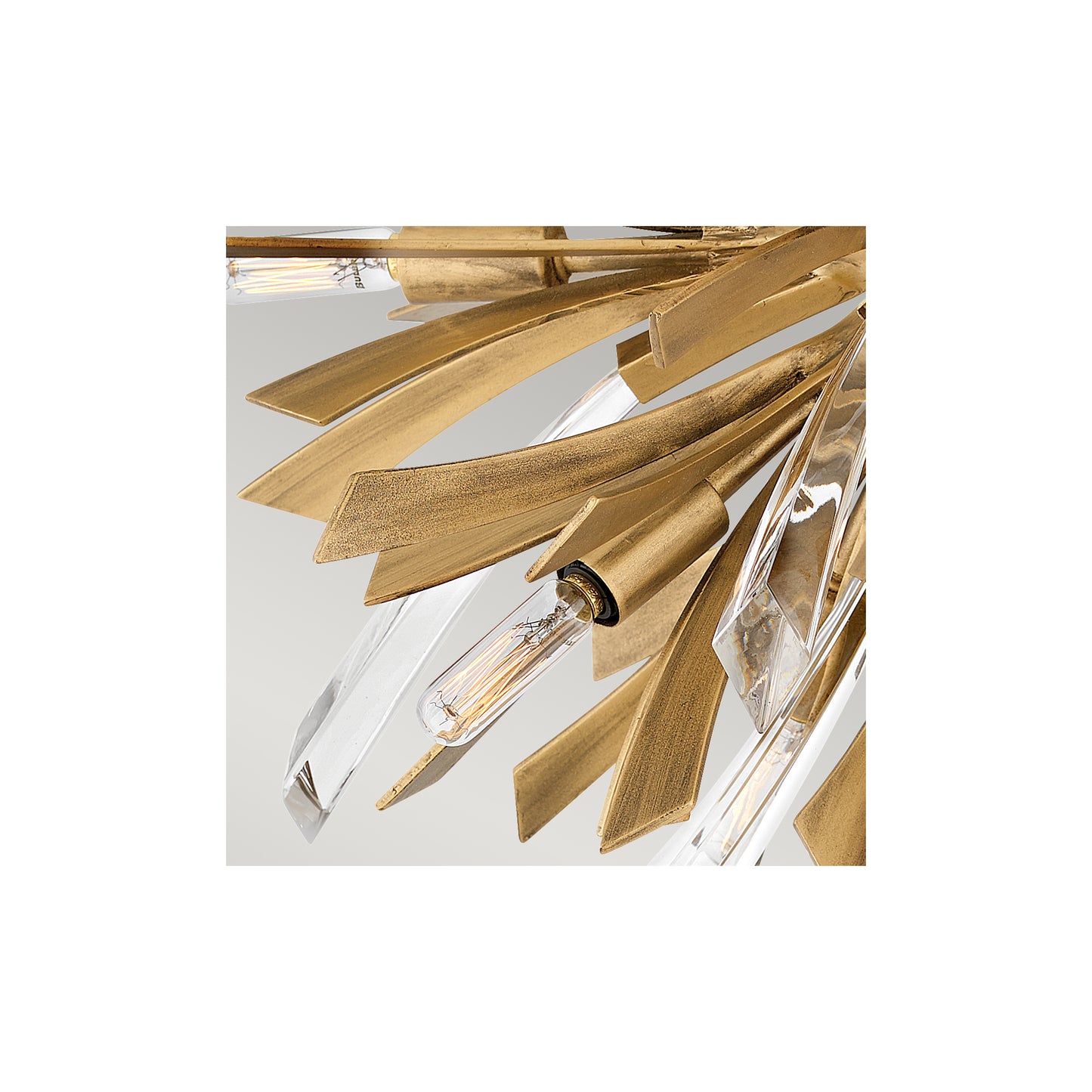 Vida 9-Light Semi Flush Light in Burnished Gold