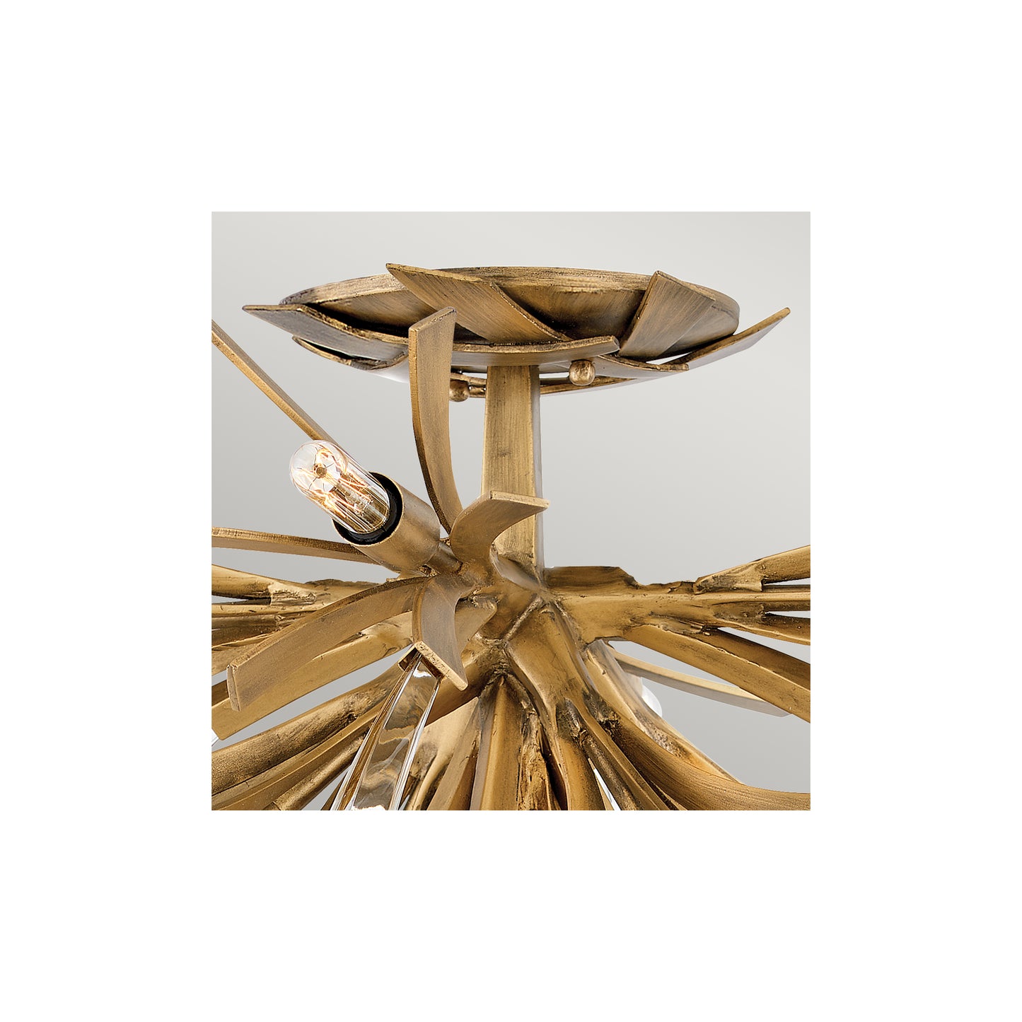 Vida 9-Light Semi Flush Light in Burnished Gold