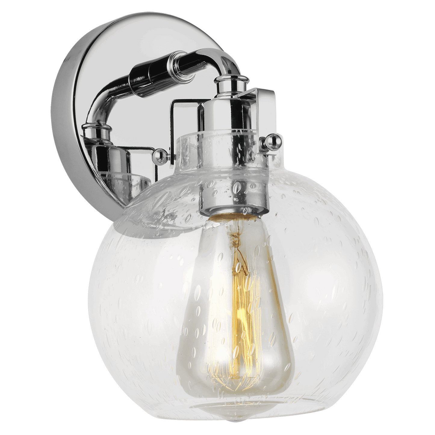 Clara 1-Light Sconce with Seeded Glass