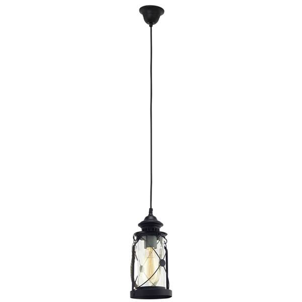 Eglo VINTAGE hanging-lamp 1-light E27 black