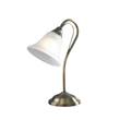 Dar Boston Table Lamp Antique Brass with Opal Glass