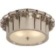 Visual Comfort Vivien Frosted Glass Flush Mount  in Polished Nickel