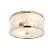 Visual Comfort Randolph Small Round Frosted Glass Flush Mount in Polished Nickel