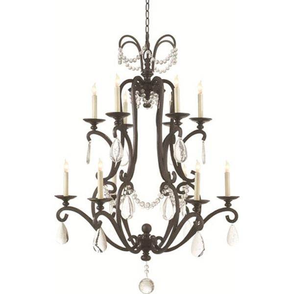 Visual Comfort Orvieto Large Chandelier with Seeded Glass