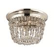 Visual Comfort Paris Flea Market Small Flush Mount with Seeded Glass in Polished Silver