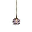 EBB & FLOW Rowan 15cm Small Mouth Blown Lead Glass LED Pendant with Metallic Dots in Copper/Obsidian
