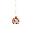 EBB & FLOW Rowan 15cm Small Mouth Blown Lead Glass LED Pendant with Metallic Dots in Coral/Coral