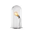 EBB & FLOW Speak Up! 23cm Table Lamp Silver Base with Mouthblown Glass in Clear