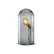 EBB & FLOW Speak Up! 23cm Table Lamp Silver Base with Mouthblown Glass in Smokey grey