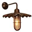 Mullan Lighting Ardle Crackled Glass Wall Light in Bronze