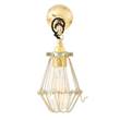 Mullan Lighting Edom Industrial Cage Wall Light in Polished Brass