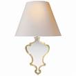 Visual Comfort Madeline Small Wall Light with Natural Paper Shade in Natural Brass