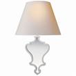Visual Comfort Madeline Small Wall Light with Natural Paper Shade in Polished Nickel